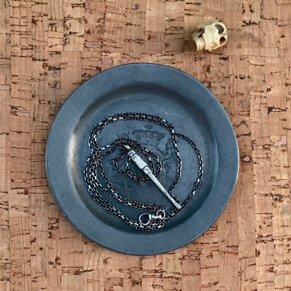 Gothic sterling silver totem pendant necklace